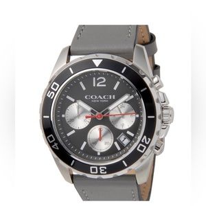 🩶🩶 Coach Kent Grey Dial Grey Leather Strap
Watch For Men🔥🩶